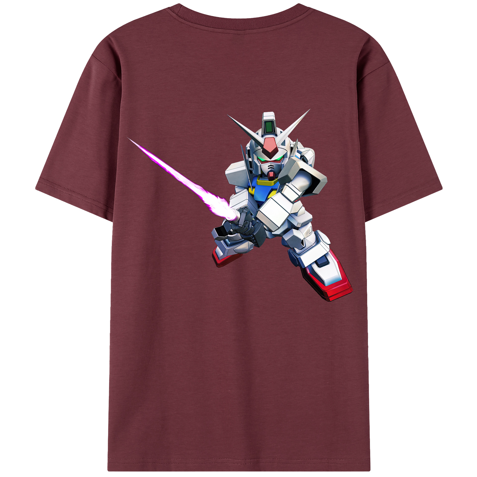 （画像用） 機動戦士ガンダム Mobile Suit Gundam 綿100％半袖Tシャツ（背面プリント）